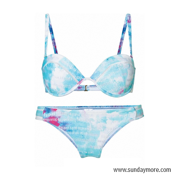 O'neill粉藍色印圖 bikini set HK$599