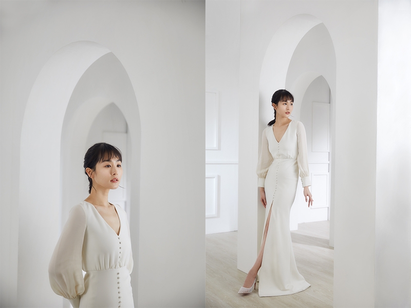 設計師婚紗 Christian Louboutin Kate Draperia白色薄紗尖頭高跟鞋HK$8,300