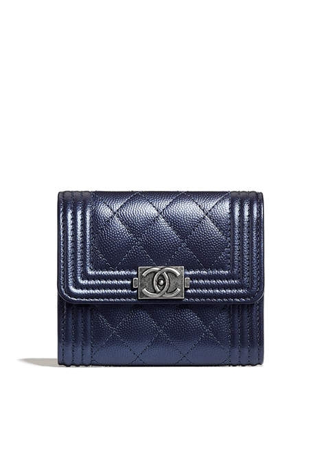 Chanel 銀包 Boy Chanel small zipped wallet ,400