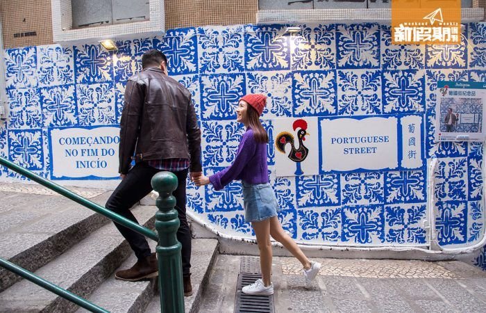 倫敦人澳門 大關斜巷內的葡國街商店,門外有非常具特色的塗鴉。(圖片來源:新傳媒圖庫)