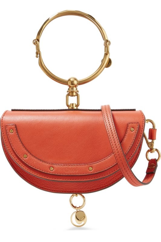 名牌小手袋 Chloe Nile Bracelet mini textured-leather shoulder bag 原價$9,245 75折價$6,933.8