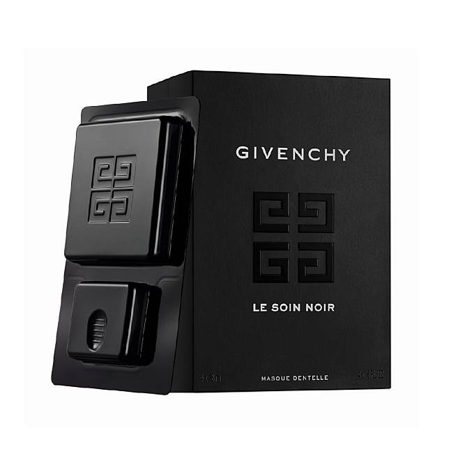 情人節護膚 情人節護膚第2步：Givenchy Le Soin Noir Lace Face Mask 黑鑽奢華極緻蕾絲面膜 HK$2,500/4片