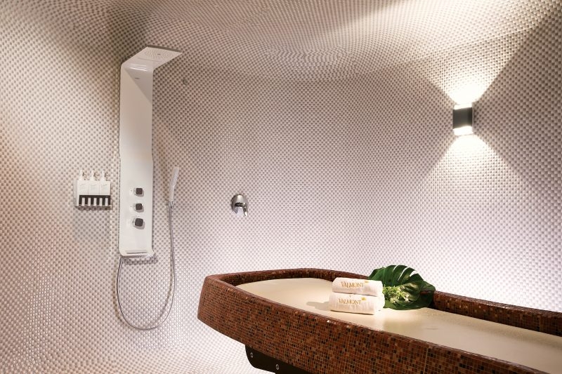 Spa VIP Room III– Gerbera 太陽菊以熱帶雨林為主題，房間內的蒸氣室備有獨特設計的護理床，可讓客人躺在上面享用全套護理服務，一邊進行身體護理，一邊享用霧化水珠蒸氣浴，令身心全面放鬆。