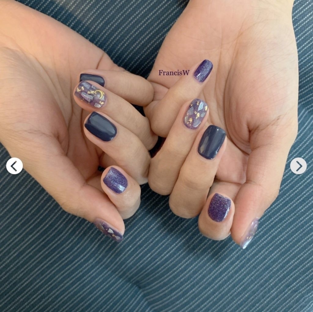 沉迷醉人仙氣系紫色指甲：宇宙般閃耀的10款紫色指甲，帶你尋找失落的迷幻～ – GirlsMood 女生感覺