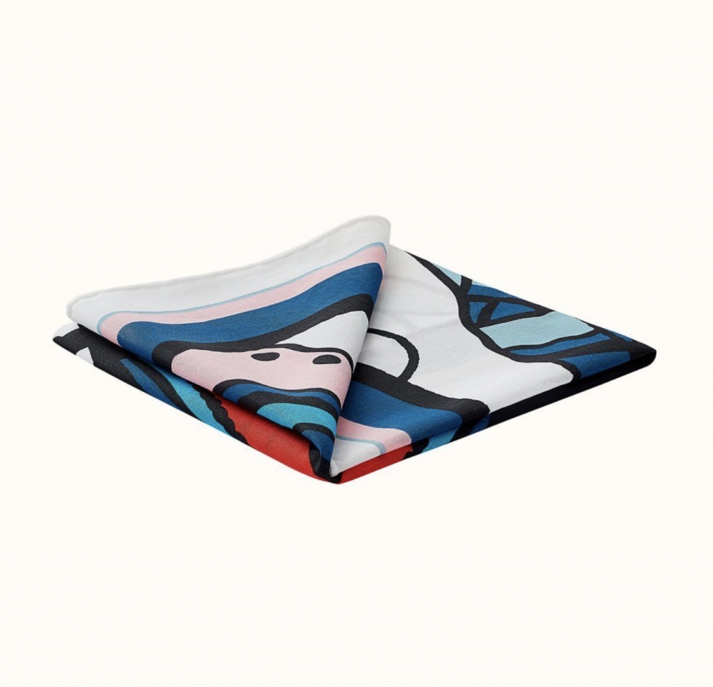 母親節禮物12.Hermès Robe du Soir POP handkerchief HKD 1,250 圖片來源：Hermès 官網