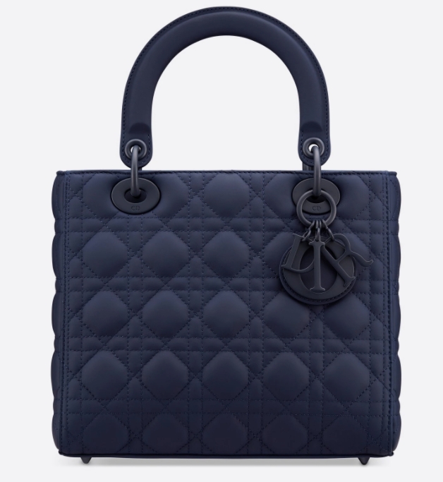 「午夜藍手袋」：DIOR Medium Lady Dior Bag