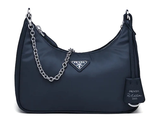 「午夜藍手袋」：PRADA Prada Re-Edition 2005 nylon shoulder bag