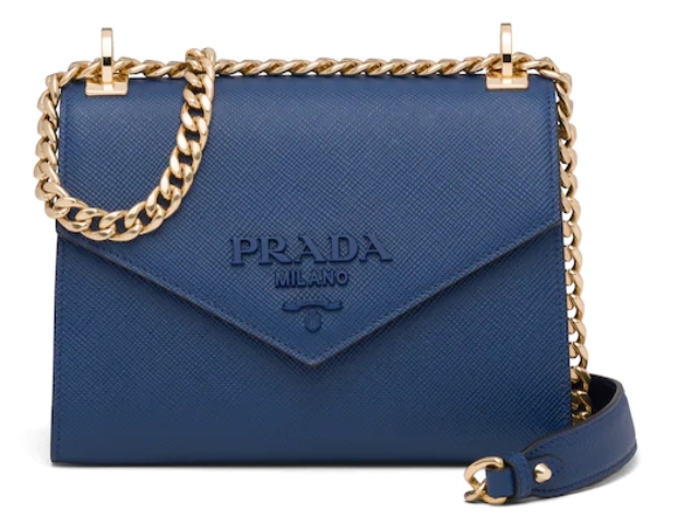 「午夜藍手袋」：PRADA Saffiano Leather Prada Monochrome Bag
