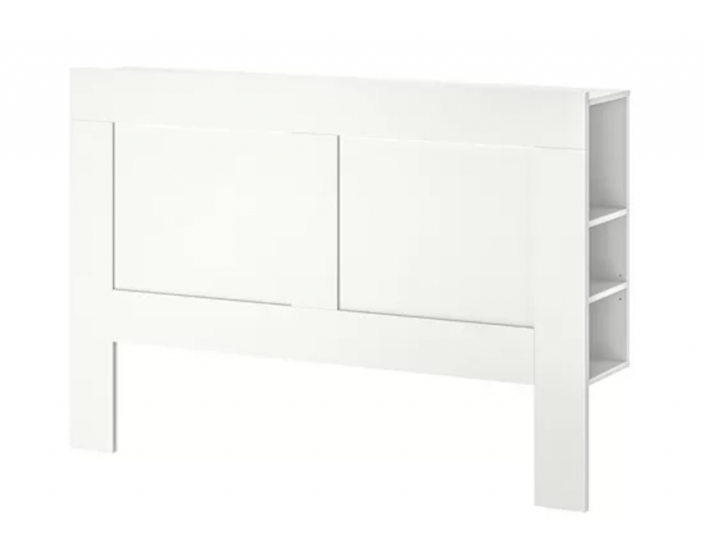 IKEA太古 BRIMNES 床頭板連貯物格, 白色 HK$800