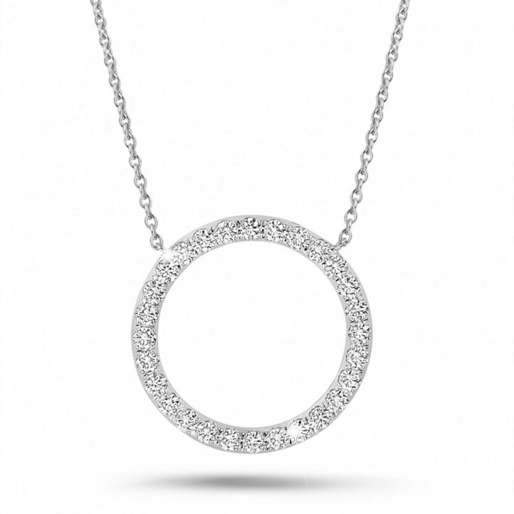 情人節禮物女朋友篇：名牌首飾9.BAUNAT Love Forever Collection 0.54 carat Diamond Eternity Necklace In White Gold HK,990 圖片來源：品牌提供