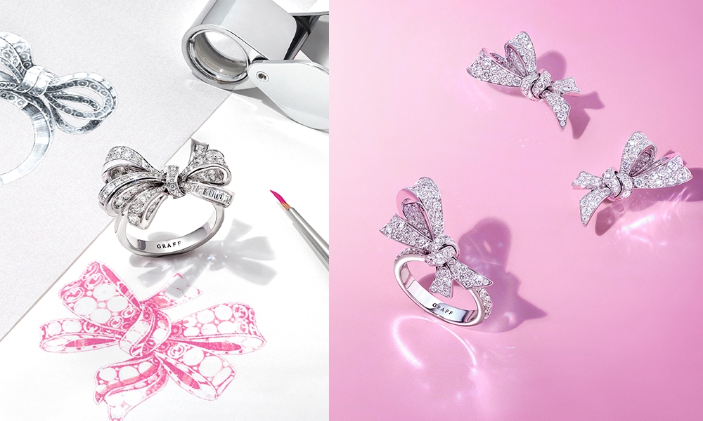 GRAFF新款蝴蝶結珠寶Tilda’s Bow系列 標誌式鑲嵌多種鑽石切割