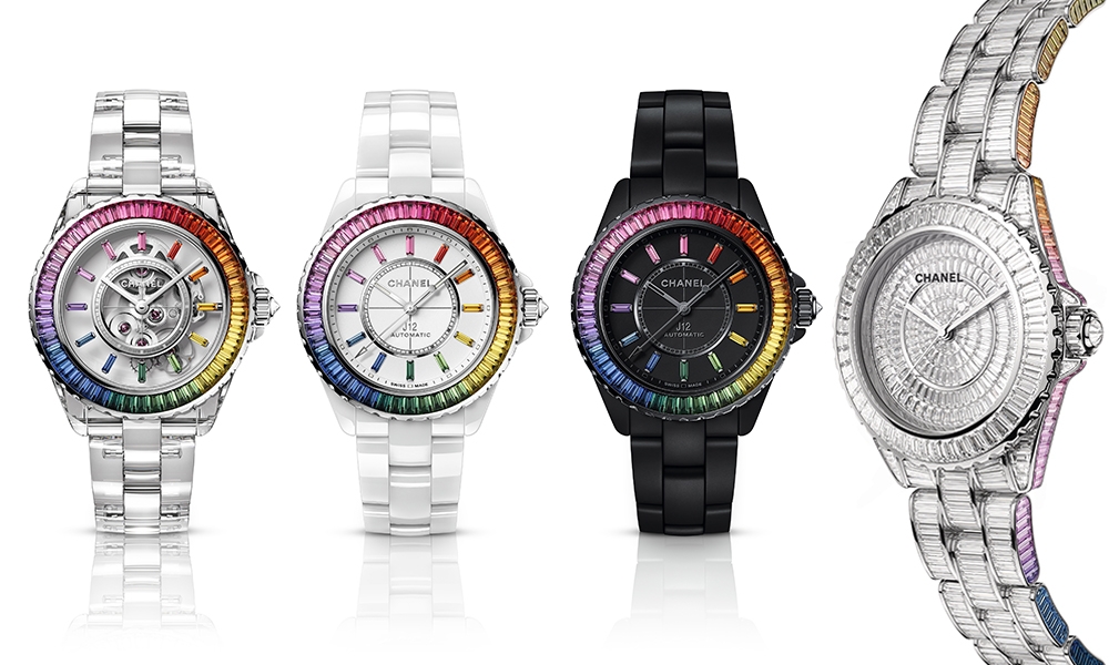Chanel 新推Electro限定腕錶系列 彩虹藍寶石J12