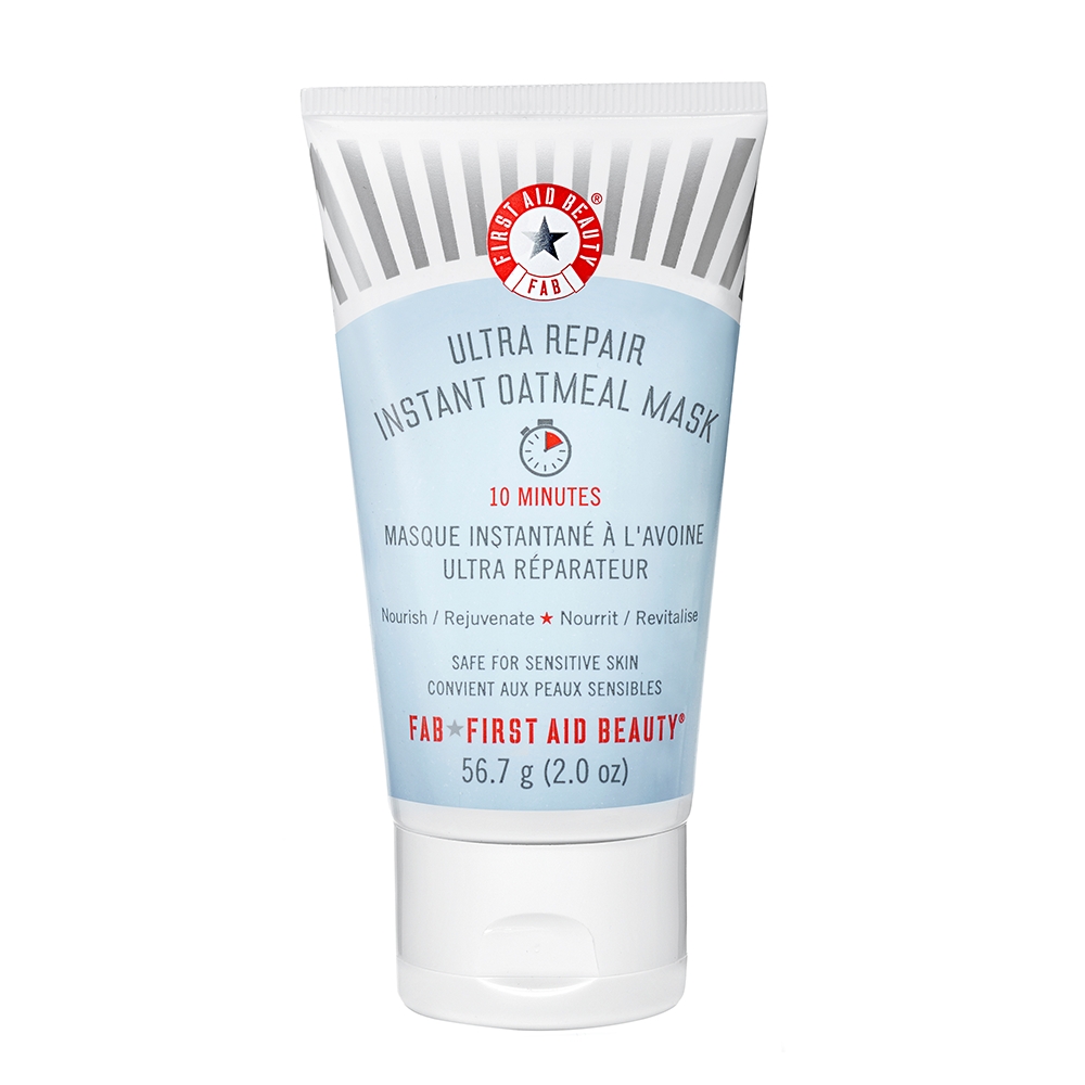 Clean Beauty First Aid Beauty 強效修護燕麥補水面膜 ULTRA REPAIR INSTANT OATMEAL MASK有效鎮靜疲倦肌膚，補水同時煥發肌膚活力。只需10分鐘，面膜能有助修復粗糙綳緊肌膚，令肌膚回復柔嫩。