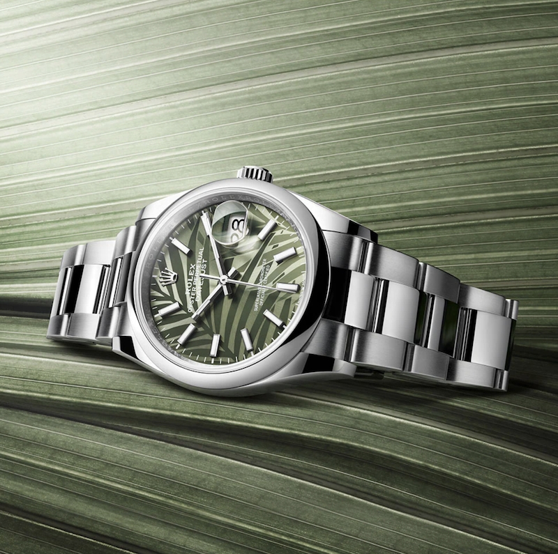 Rolex 2021 精鋼配棕櫚葉圖案Oyster Perpetual Datejust 36手錶 HK,000