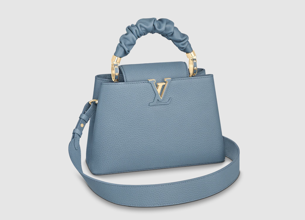 藍色名牌手袋推介 Louis Vuitton CAPUCINES BB 黃昏藍色 HK,500（圖片來源：Louis Vuitton）