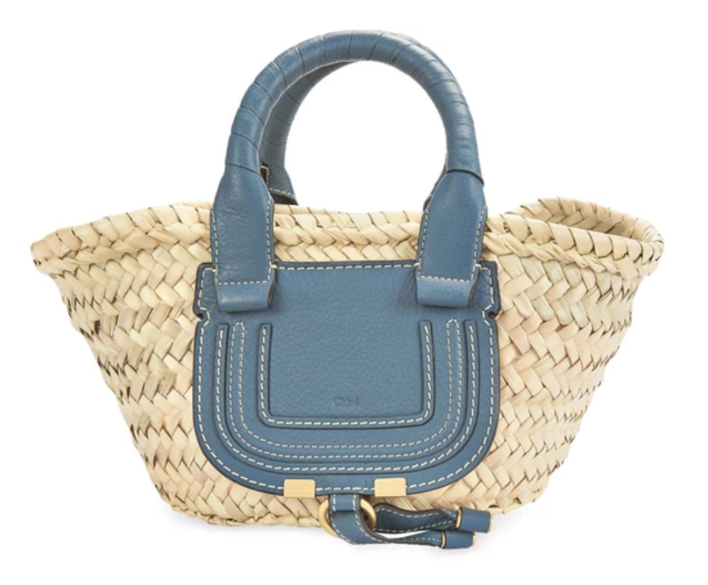 藍色名牌手袋推介 CHLOÉ Marcie small basket handbag HK,700（圖片來源：CHLOÉ）