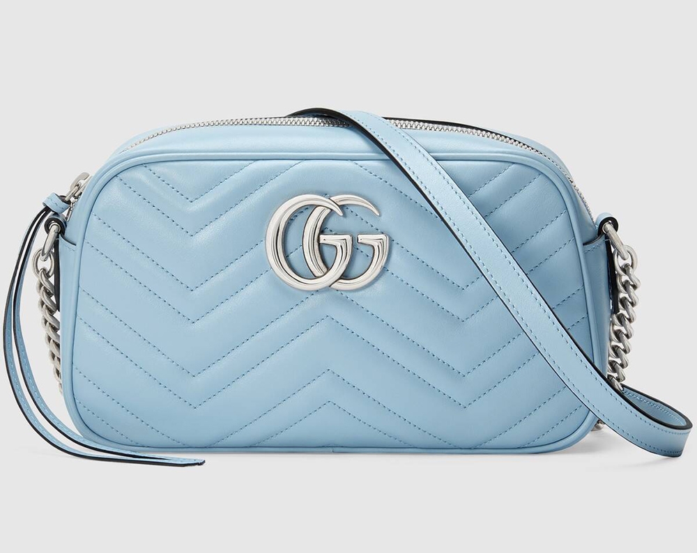 藍色名牌手袋推介 GUCCI GG Marmont小型肩揹袋 HK,700（圖片來源：GUCCI）