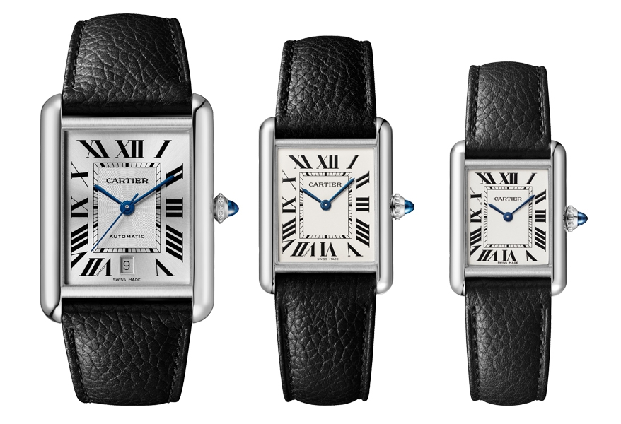 Cartier Tank Must腕錶 Tank Must腕錶備有超大型款、大型款及小型款三種尺寸，皮革錶帶錶款亦重新搭配傳統的針扣式錶扣。