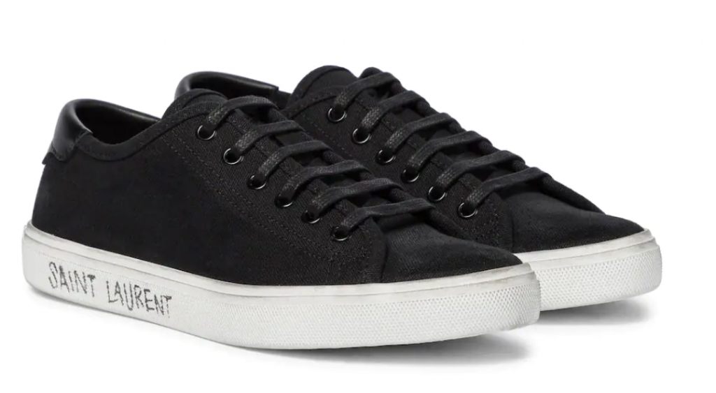 名牌黑色波鞋 SAINT LAURENT Malibu canvas sneakers HK$ 4,500