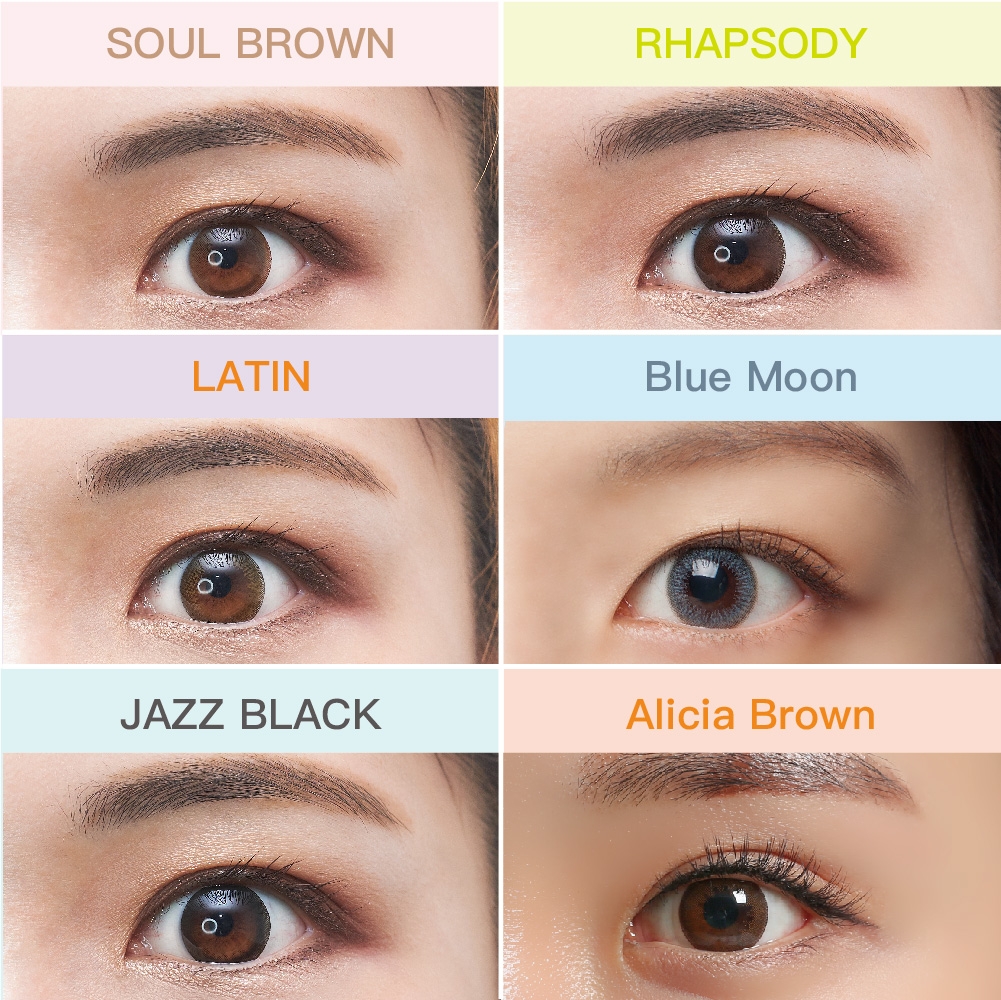 隱形眼鏡 經典Iris系列共有6款顏色，主要以自然風為主，適合OL及學生使用，平日上班、返學都適用。