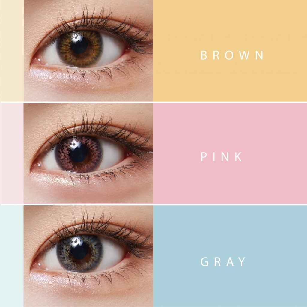 隱形眼鏡 喜歡特別顏色則不能錯過Lighly Pastel，以不同深淺粉紅色為設計主調，粉紅瞳色令雙眸散發少女味～