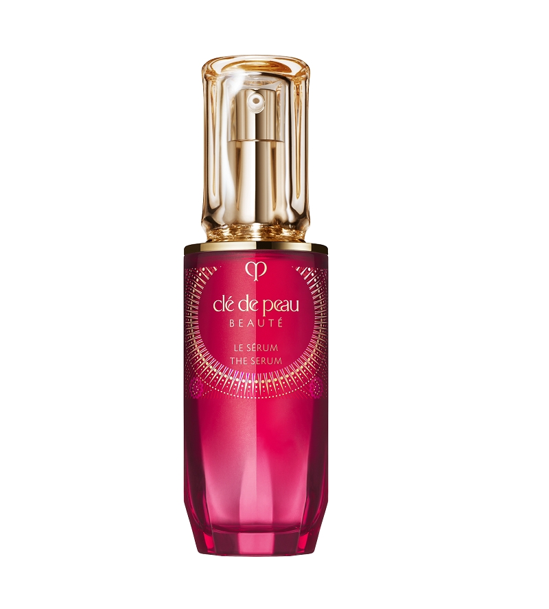 限定 Clé de Peau Beauté Le Sérum今次的包裝設計，以玫瑰紅配以金色條紋，充滿喜慶色彩，放於化妝枱枱頭，增添不少節日氣氛！