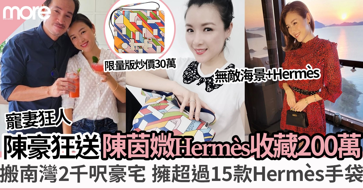 陳茵媺Hermès手袋總值逾200萬 陳豪送女首富甘比同款限量版極寵妻
