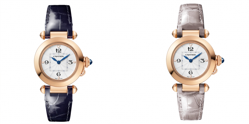 網購Cartier 1943年問世的一款卡地亞圓形防水腕錶促成了 Pasha 系列的誕生。圓形防水錶殼，4個阿拉伯數字時標配搭劍形指針，散發出獨一無二的硬朗剛毅氣概。腕錶除配搭海軍藍色鱷魚皮錶帶，亦備有第二條灰色鱷魚皮錶帶，輕易配合不同打扮。