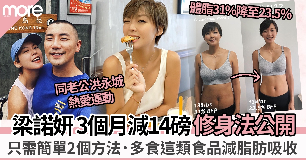 梁諾妍修身法3個月減14磅！瘦身食品推薦 靠這2個方法突破體重停滯