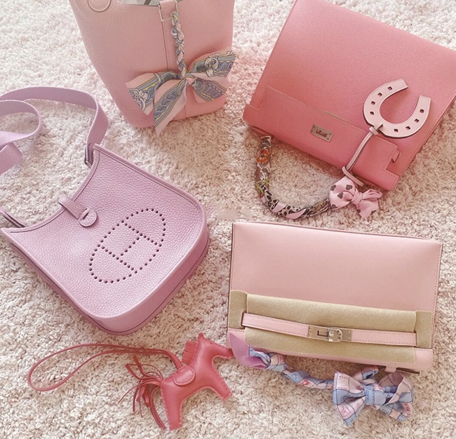 Hermès粉紅色手袋 