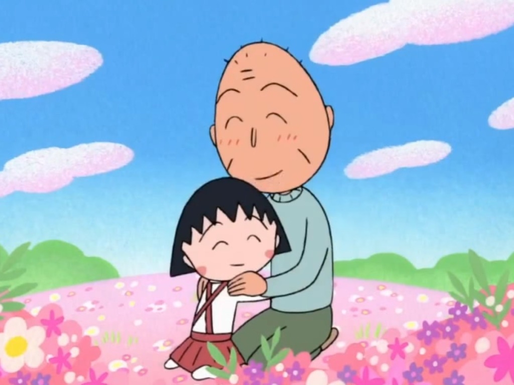 櫻桃小丸子 親身經歷 漫畫和動畫中的爺爺是個和藹可親的老人家。