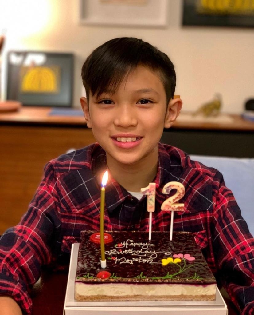張智霖兒子 12歲生日已獲網民大讚靚仔。