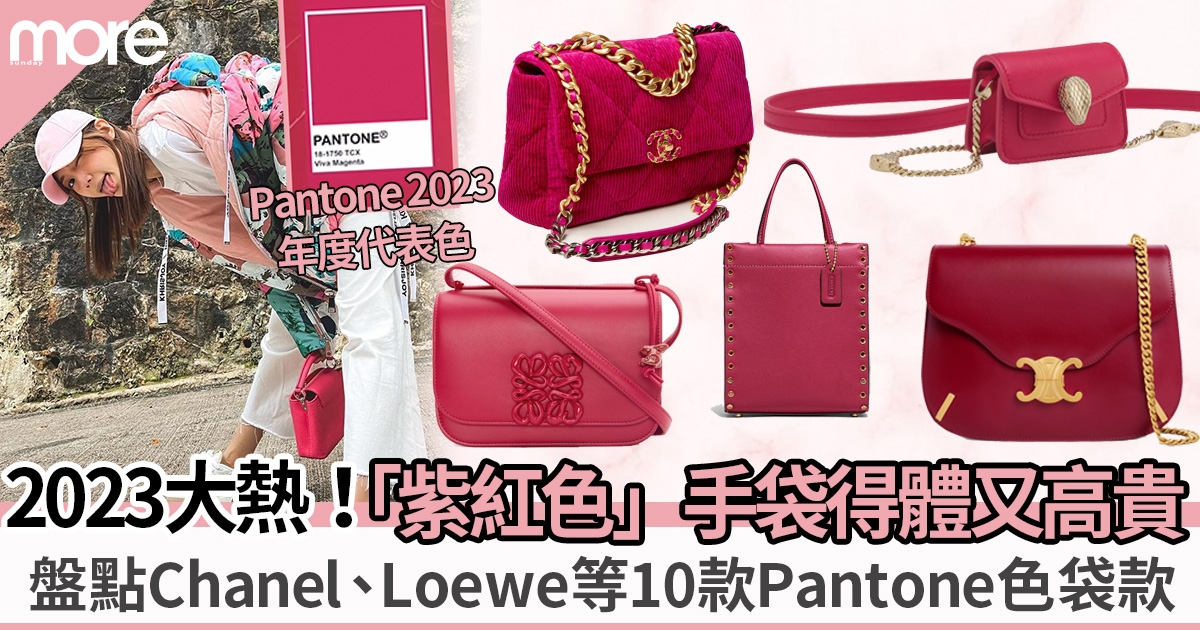 Pantone色手袋2023代表色出爐！10大「Viva Magenta」紫紅色名牌手袋推介