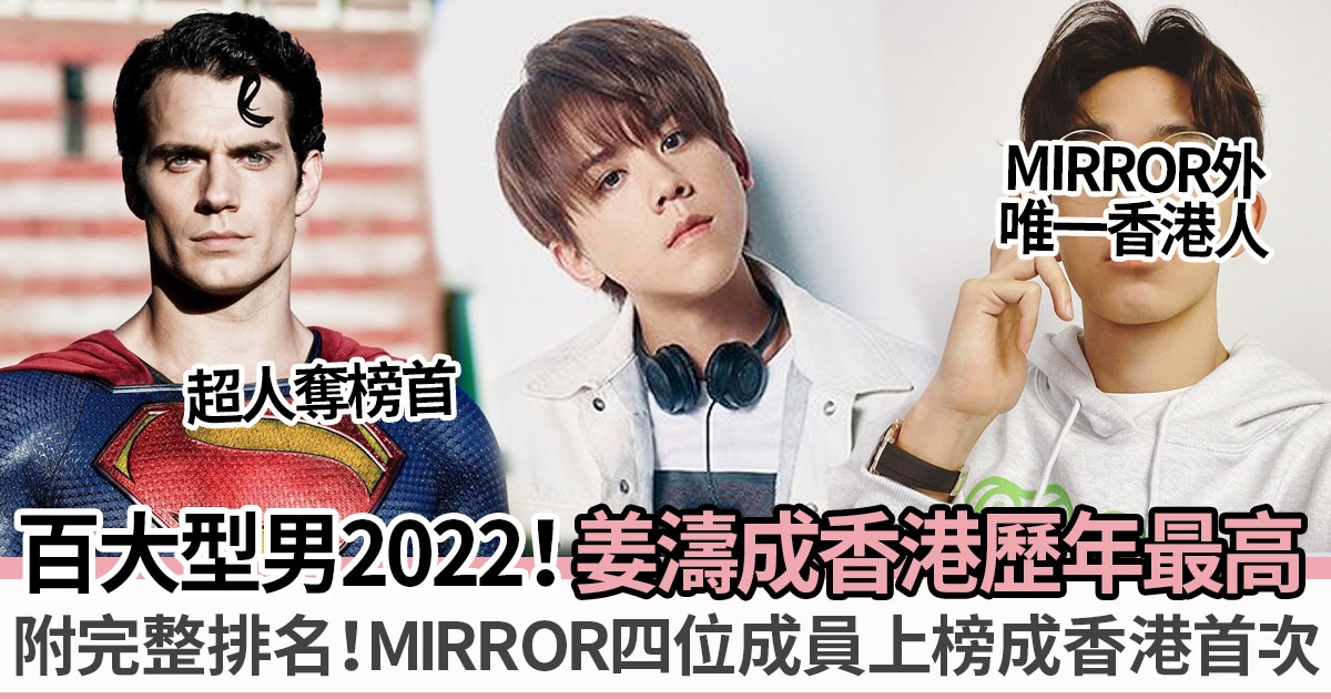 全球百大型男2022排名出爐！姜濤創香港紀錄歷年最高 MIRROR 4成員上榜
