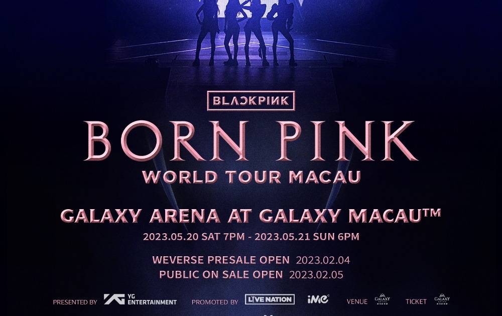 BLACKPINK演唱會澳門2023｜門票3.4會員預購+公售連結/日期/價錢/座位表