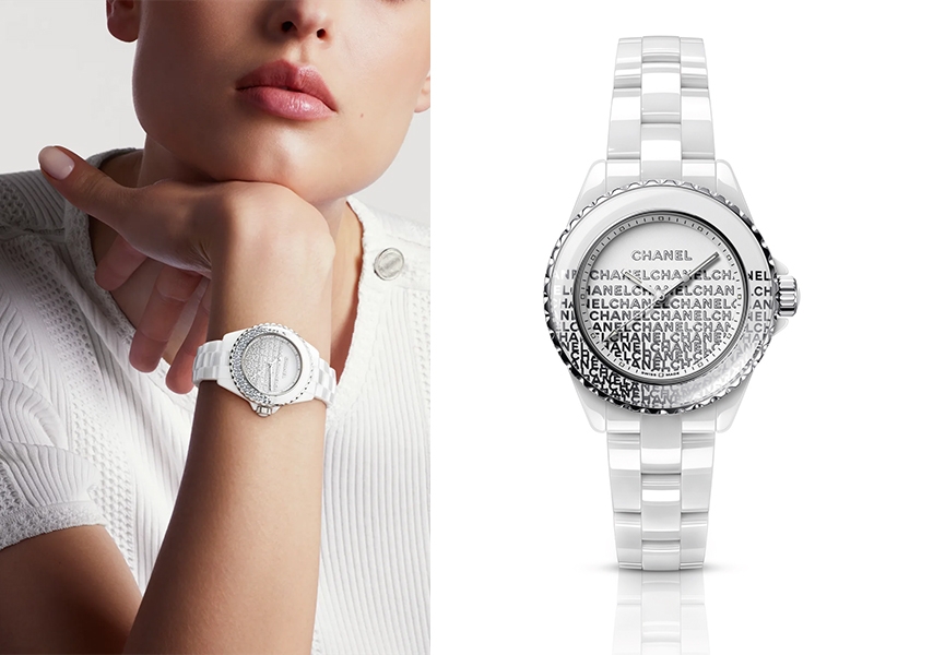 CHANEL手錶 Chanel J12腕錶 38毫米白色和黑色高抗磨陶瓷和精鋼錶殼，白色漆面錶盤，拋光鍍銠CHANEL字樣，襯精鋼旋入式錶冠，鑲嵌凸圓形黑色高抗磨陶瓷，精鋼固定錶圈，白色亮面藍寶石水晶玻璃環，銀色「CHANEL」字樣金屬鍍層，襯白色高抗磨陶瓷錶鍊，三重折疊式精鋼錶扣，搭載高精準石英機芯，具備顯示時、針、秒及日期功能，防水深度200米