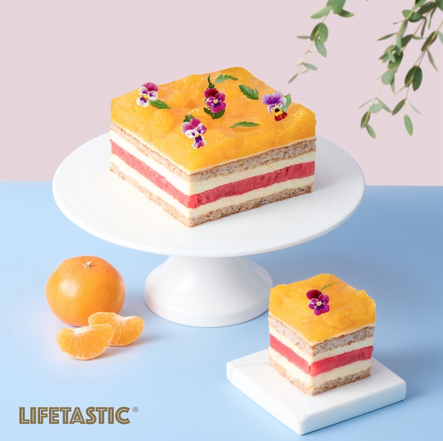 母親節蛋糕 LIFETASTIC：蜜柑西瓜蛋糕LIGHT Small-size 3-5人120x120mm) HK$398