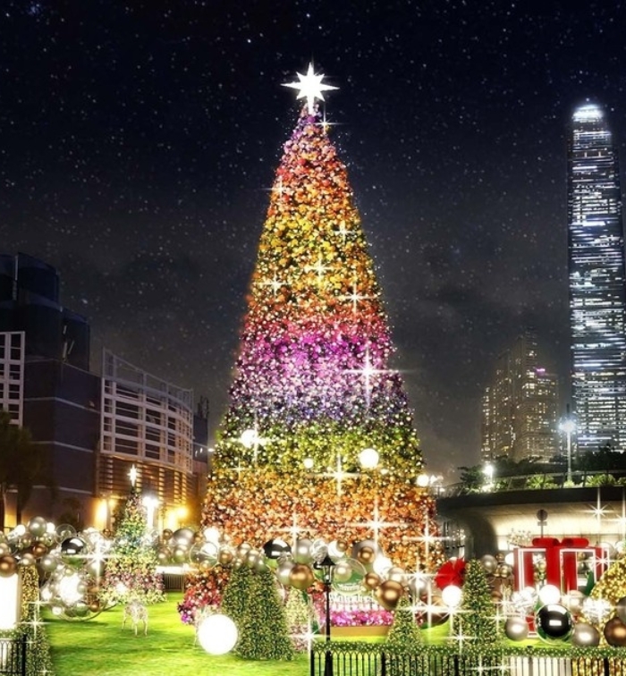 西九聖誕樹2023｜20米巨型聖誕樹+水上煙火位置+打卡位+交通