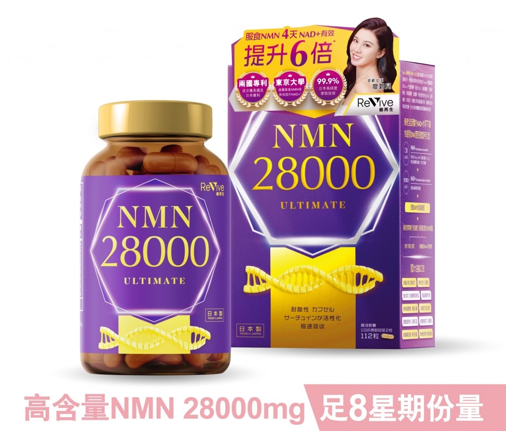 初老 Revive 維再生NMN 28000一盒共112粒，每日服食2粒即可。