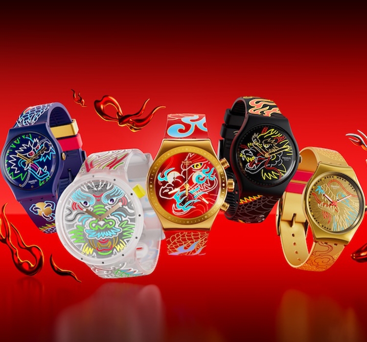 SWATCH 龍年系列手錶 結合大膽創意、經典風格 顏色和龍形設計相呼應