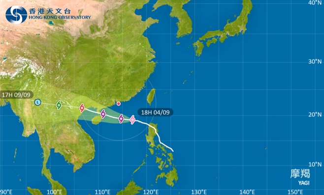 摩羯｜天文台於下午06時40分發出三號強風信號！最新動態、位置及風速