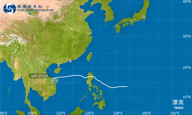 外遊注意！颱風潭美影響越南 最新路徑圖/航班資訊/旅遊保險一文睇