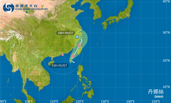 去台灣注意！颱風丹娜絲影響台灣 最新路徑圖/航班資訊/旅遊保險一文睇