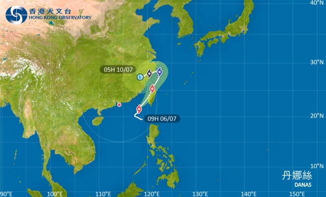 去台灣注意！颱風丹娜絲影響台灣 最新路徑圖/航班資訊/旅遊保險一文睇