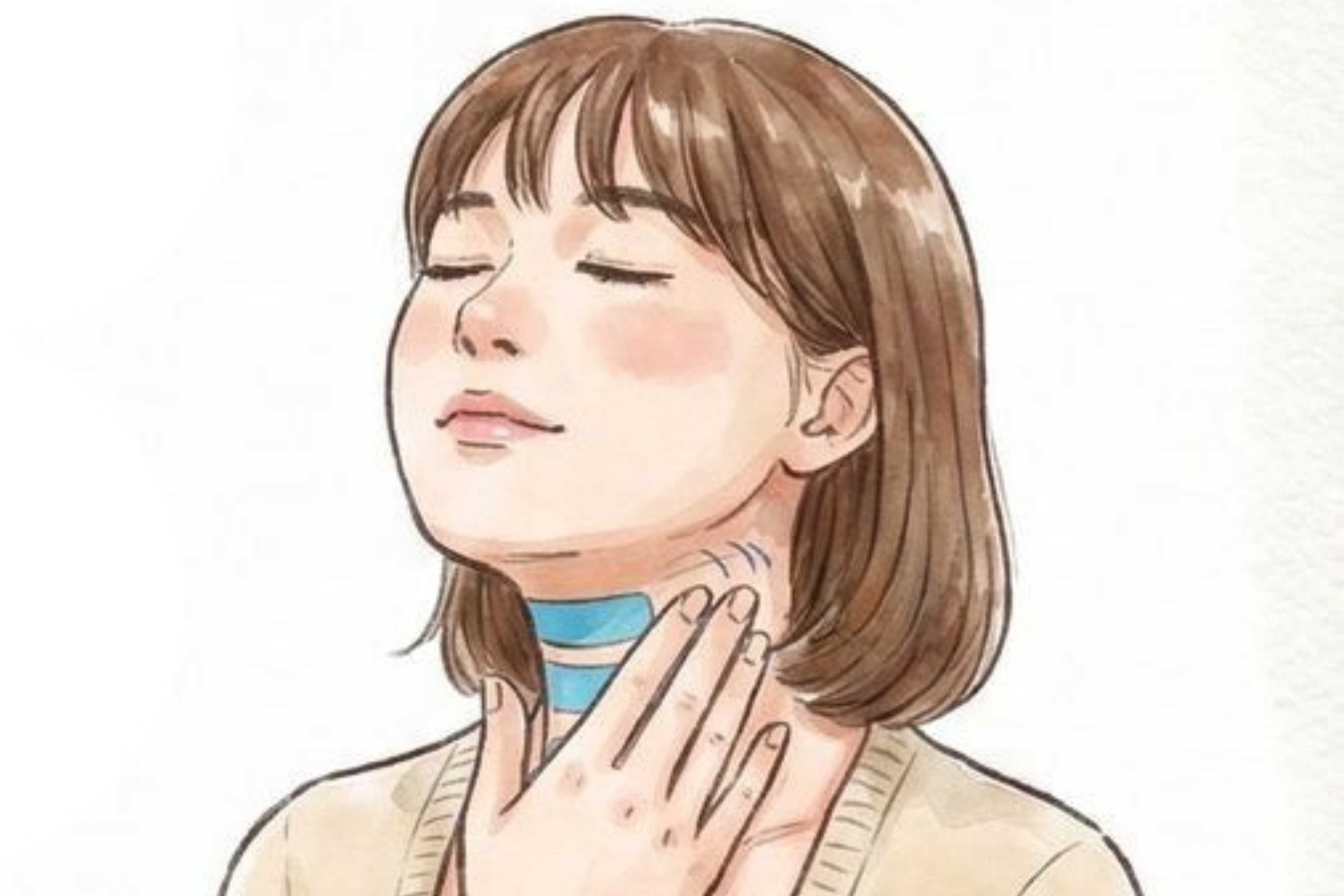 肌內效貼布隱藏用法！醫師教「這樣貼」20秒即時舒緩喉嚨不適