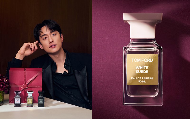 情人節 Oud Wood烏木沉香 x White Suede白麝香,當沉香與煙燻木質遇上輕柔麝香與潔淨氣息,凝成如呼吸般自然、貼心而低調的默契。(圖片來源:TOM FORD BEAUTY)