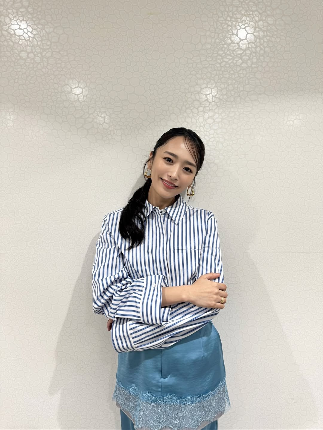 條紋襯衫 (圖片來源:IG@chipichan.1215)