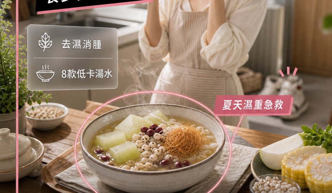 夏天低卡湯水丨8款懶人去濕消腫湯水食譜！中醫教路KO水腫身形告別包包面
