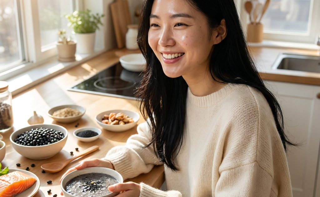 白髮早生補腎食物丨營養師推介8大烏髮食物！中醫教路食黑豆黑芝麻告別少年白