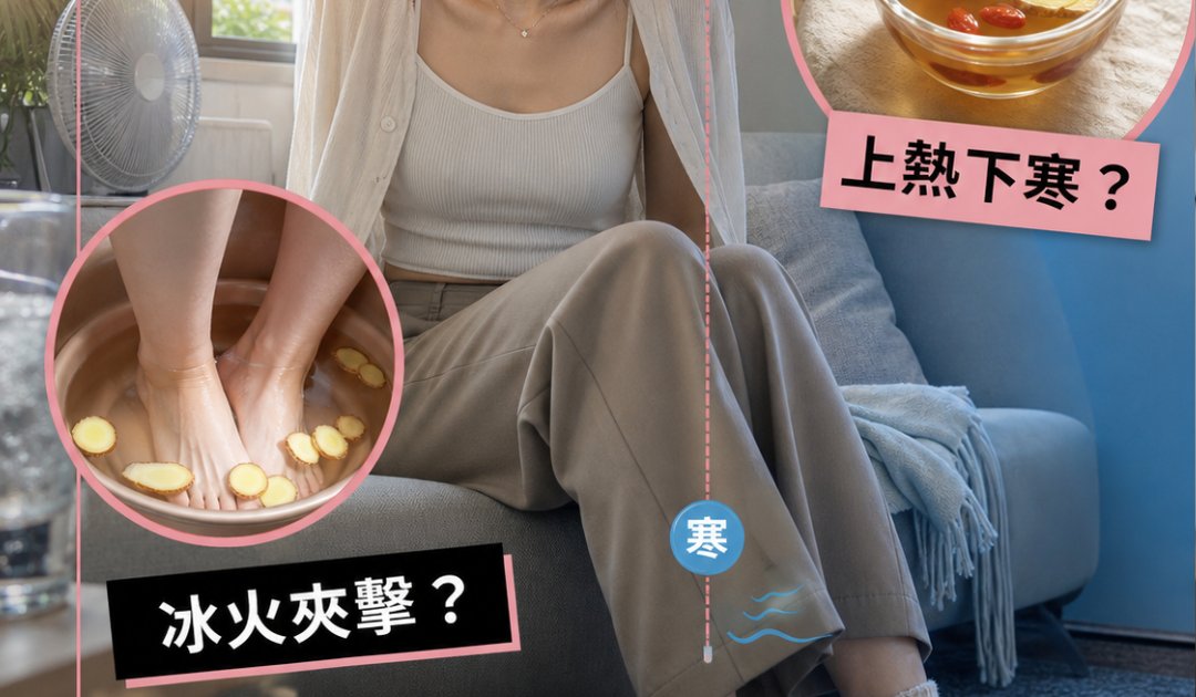 手腳冰冷但怕熱丨中西醫拆解「上熱下寒」！8大暖身食物+4穴位調理自律神經
